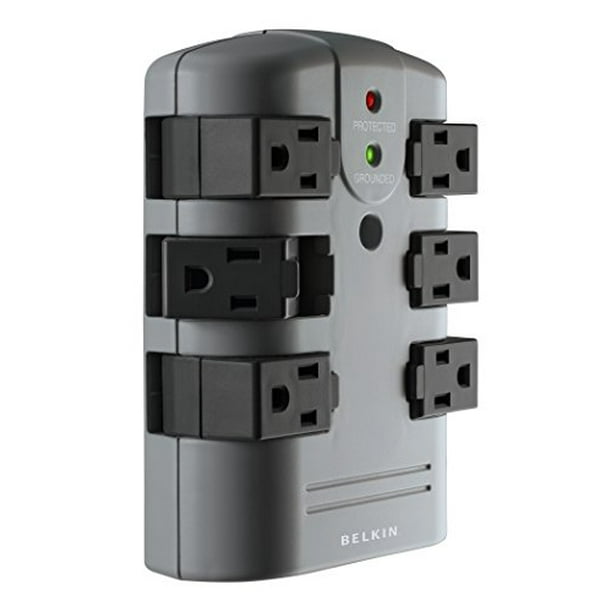 700 Joules Belkin 6-Outlet Home And Office Surge Protector With Essential Power Filtration And 4ft Cord Black 